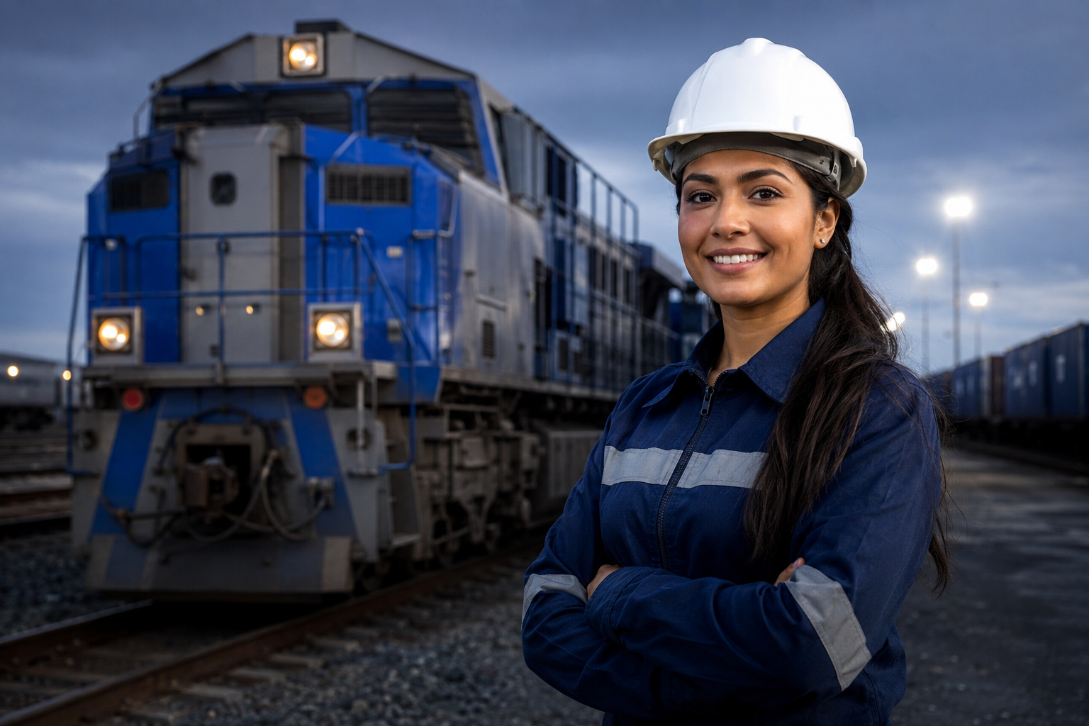 Profissional jovem da área Ferroviária